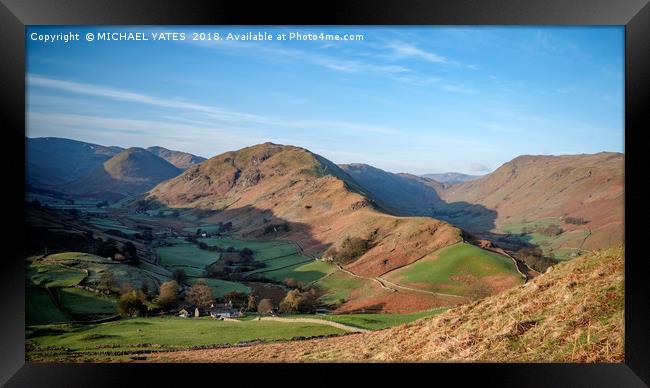 Martindale from Hallin Fell Framed Print by MICHAEL YATES