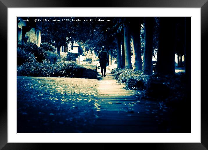 Walking a Lonely Path Framed Mounted Print by Paul Warburton