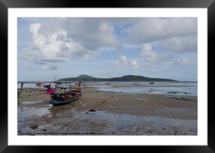 Low Tide at Rawai Framed Mounted Print by Annette Johnson