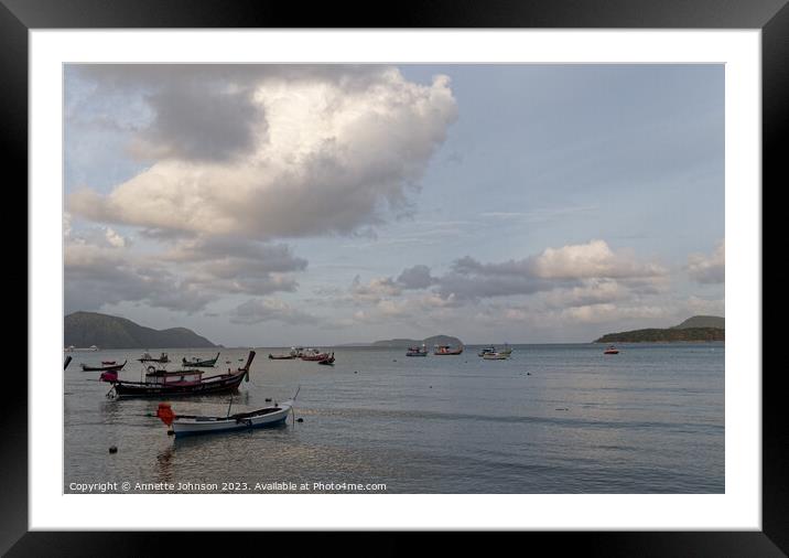 Late afternoon at Rawai Framed Mounted Print by Annette Johnson