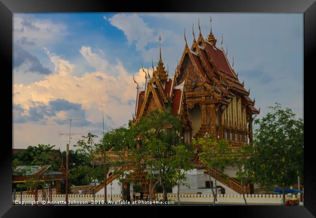 The Wat at Wat Ban Rai Framed Print by Annette Johnson