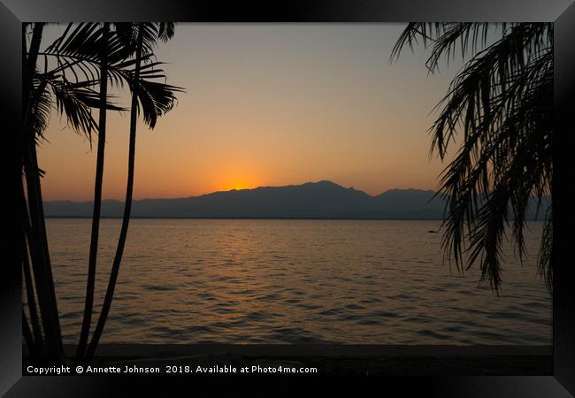 Sunset Phayao #1 Framed Print by Annette Johnson