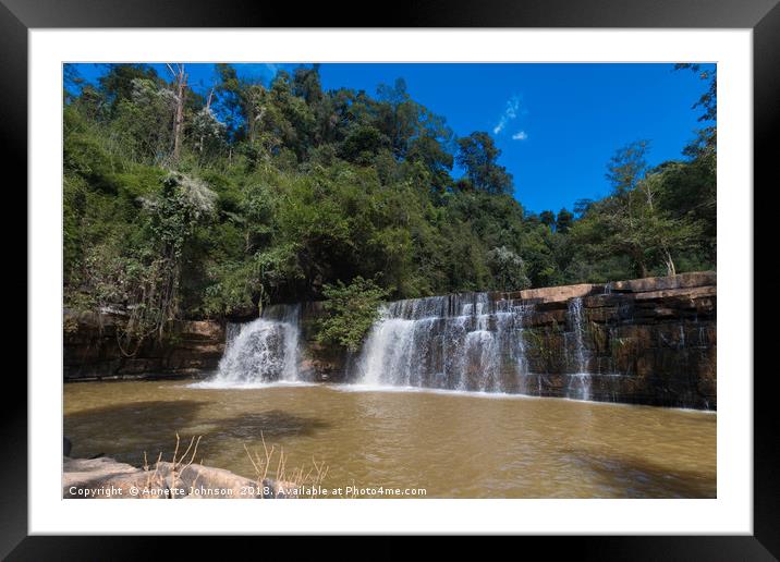 Si Dat Waterfall Framed Mounted Print by Annette Johnson