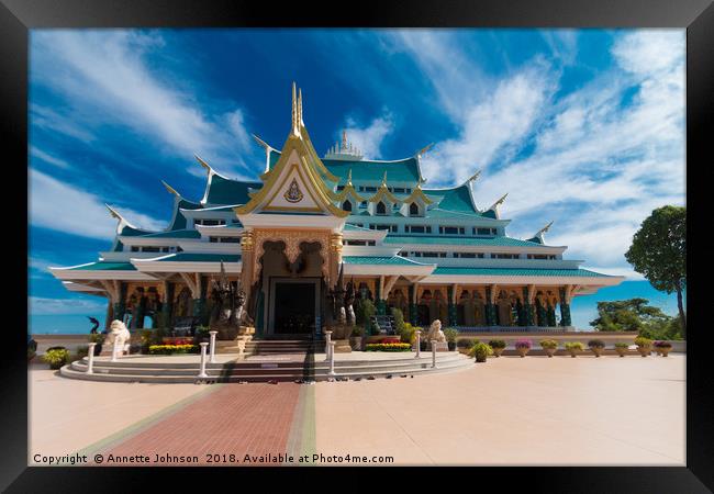 Wat Phar Pu korn Framed Print by Annette Johnson