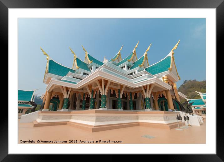 Wat Phar Pu Korn Framed Mounted Print by Annette Johnson
