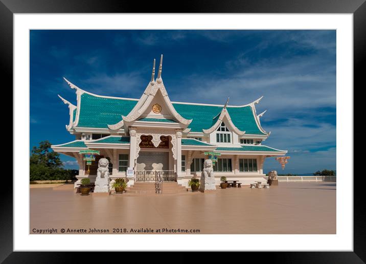 Wat Phar Pu korn-Library Framed Mounted Print by Annette Johnson