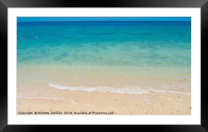 Ocean Blue Framed Mounted Print by Annette Johnson