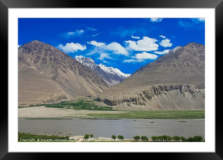 Pamir Mountains in the Wakhan Valley #14 Framed Mounted Print by Annette Johnson
