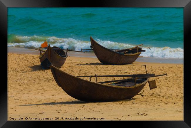 Tan Thanh fishing Boats #1 Framed Print by Annette Johnson
