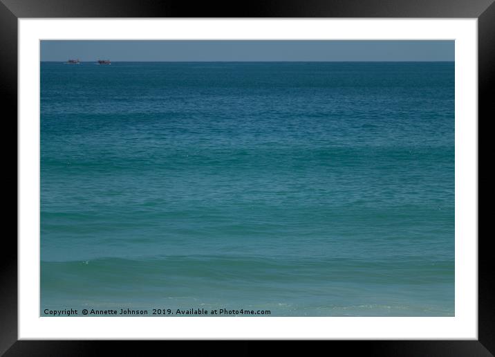 Ocean Blue Framed Mounted Print by Annette Johnson