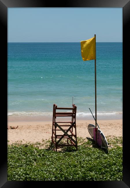 Life Gaurd Post Framed Print by Annette Johnson