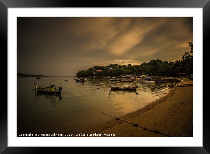 Dusk at Rawai Framed Mounted Print by Annette Johnson