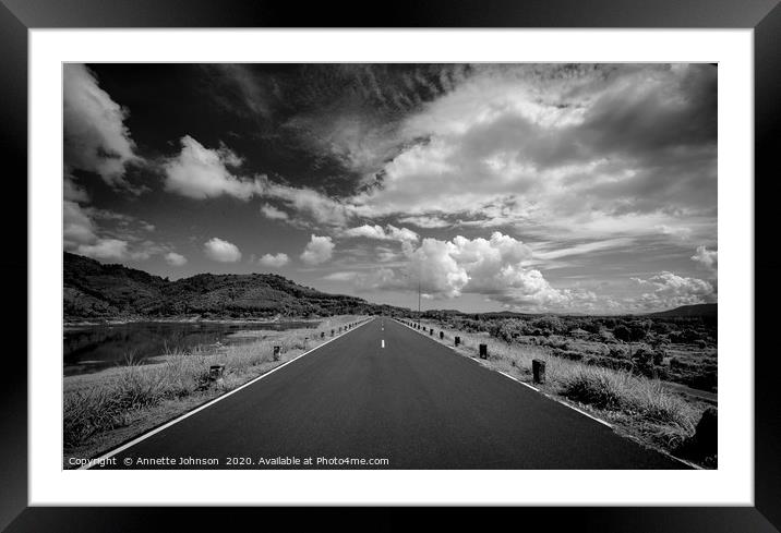Road to Nowhere Framed Mounted Print by Annette Johnson