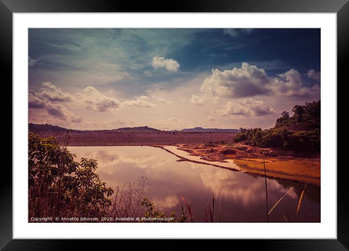 Khlong Katha Reservoir Framed Mounted Print by Annette Johnson