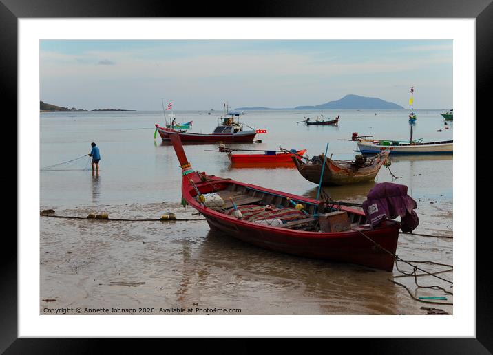 Fisherman's Work is never done Framed Mounted Print by Annette Johnson