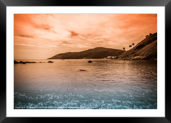 Ya Nui Beach Framed Mounted Print by Annette Johnson