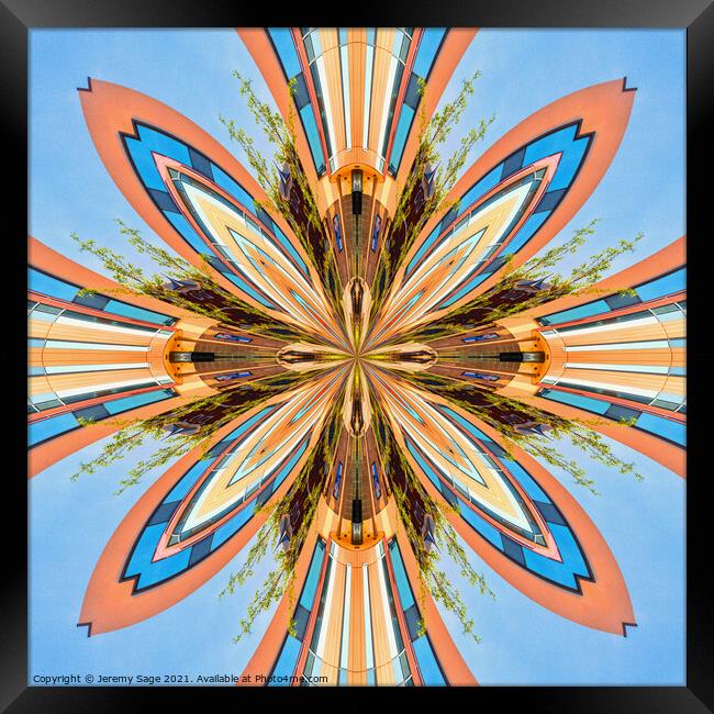 Symmetrical Burst Framed Print by Jeremy Sage