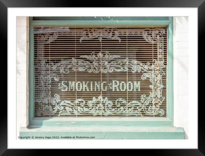 The Nostalgic Appeal of Smoking Rooms Framed Mounted Print by Jeremy Sage
