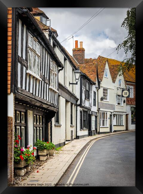 Historic Charm in Rye's Mint Street Framed Print by Jeremy Sage