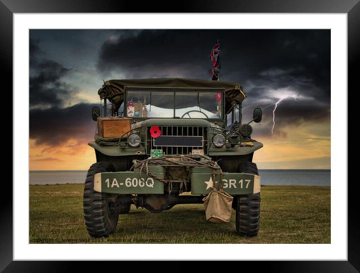 "Power Wagon: A Stalwart Military Truck" Framed Mounted Print by Jeremy Sage