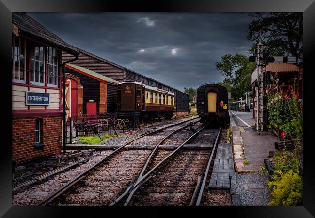 Converging Rails at Tenterden Town Framed Print by Jeremy Sage