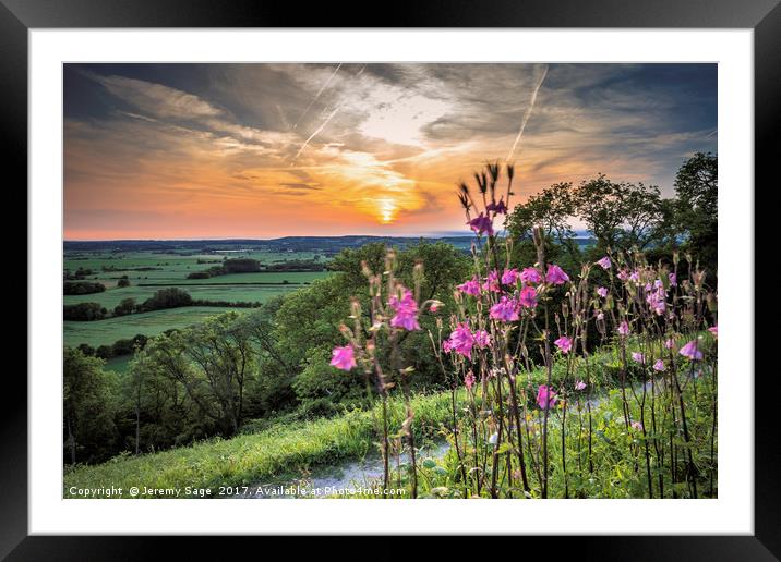 Majestic Sunset Overlooking Wye Downs Framed Mounted Print by Jeremy Sage