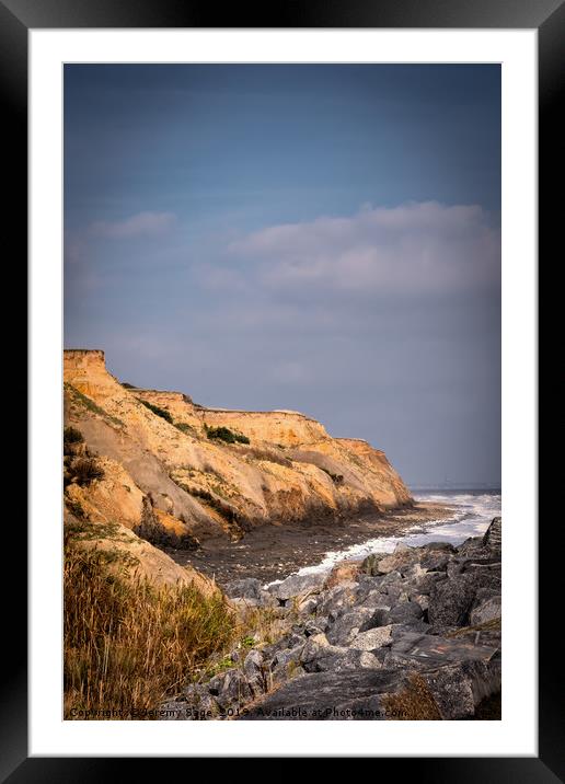 Majestic Red Crags of Walton on the Naze Framed Mounted Print by Jeremy Sage