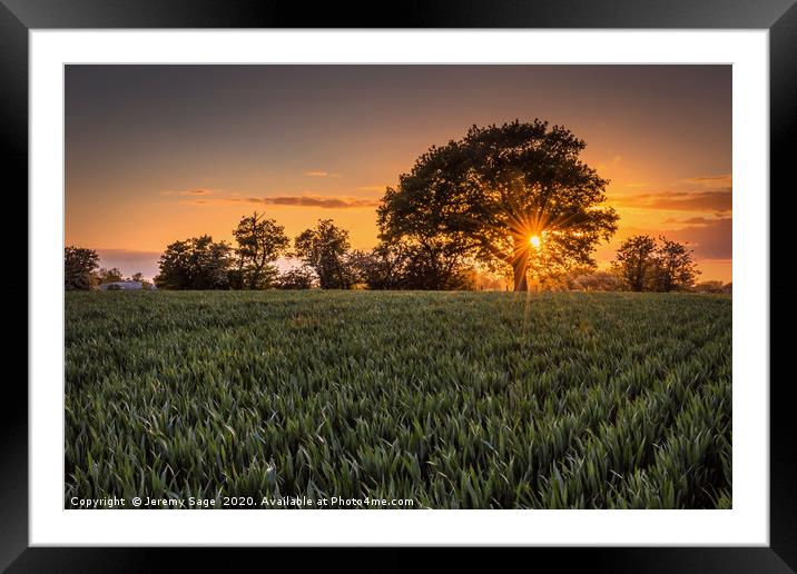 Enchanting Sunset Over Kent Framed Mounted Print by Jeremy Sage