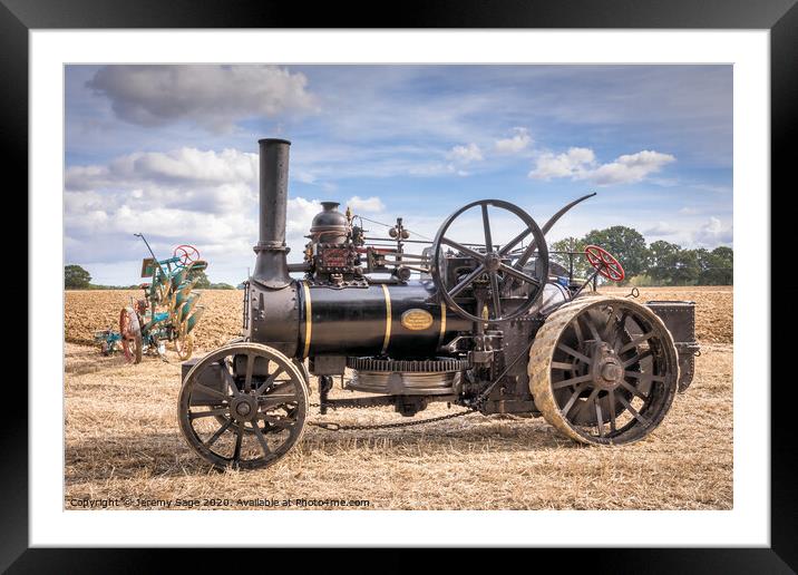 The Mighty 14-Horsepower Steam Plough Framed Mounted Print by Jeremy Sage