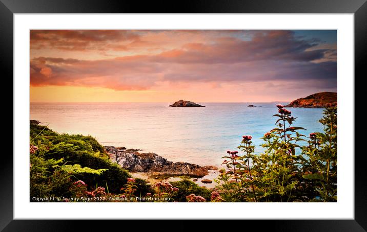 Serene Dusk at Polly Joke Cove Framed Mounted Print by Jeremy Sage