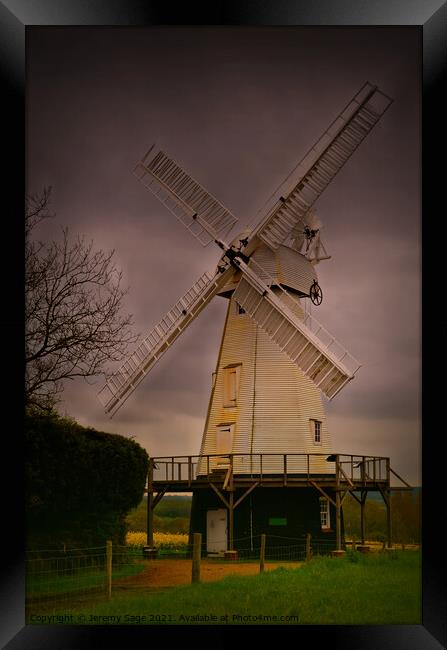 Majestic Kentish Windmill Framed Print by Jeremy Sage