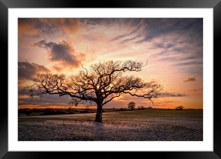Splendid Winter Sunset Framed Mounted Print by Jeremy Sage
