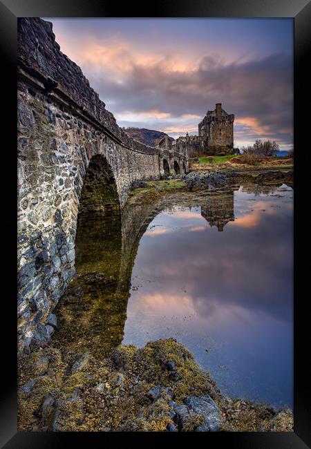 Sunset over Eilean Donan Castle Framed Print by Martin Lawrence