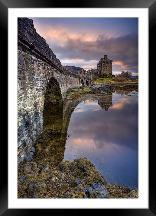 Sunset over Eilean Donan Castle Framed Mounted Print by Martin Lawrence