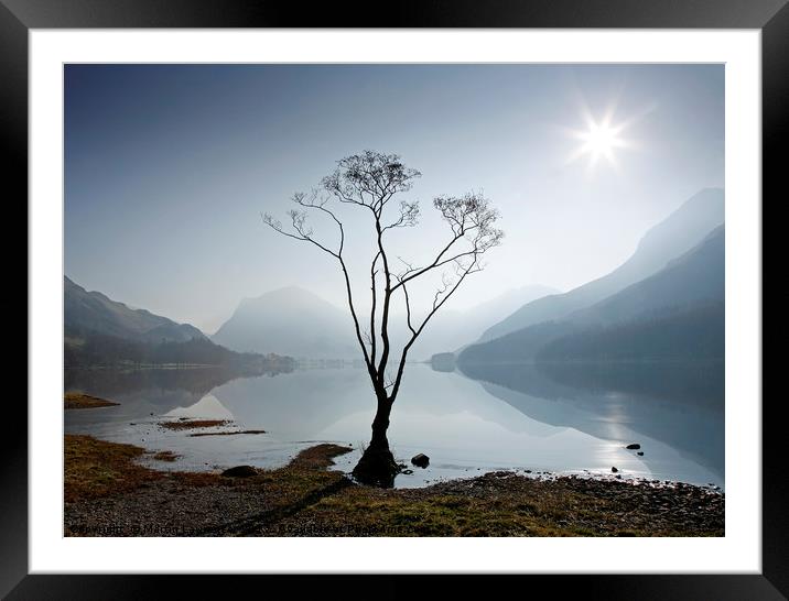 Morning mist on Buttermere Framed Mounted Print by Martin Lawrence