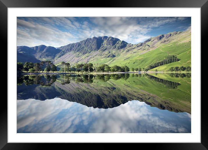 Reflections of Haystacks in Buttermere Framed Mounted Print by Martin Lawrence