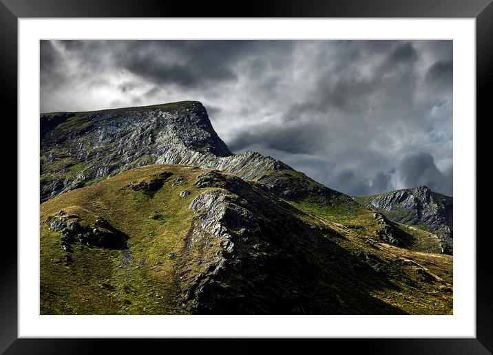 Foule Crag and Sharp Edge  Blencathra Framed Mounted Print by Martin Lawrence