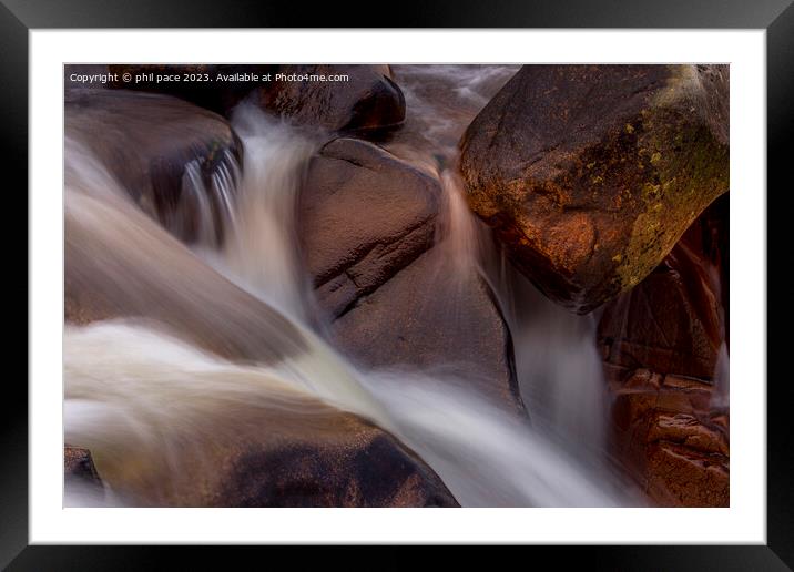 Waterfall in Glencoe Framed Mounted Print by phil pace