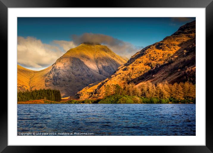 Glen Etive Framed Mounted Print by phil pace