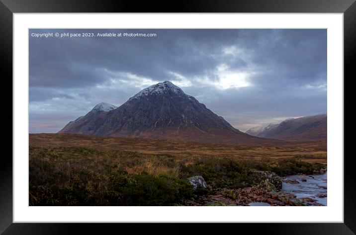 Buachaille Etive Mòr Framed Mounted Print by phil pace
