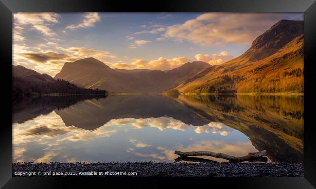 Buttermere in the Lake District Framed Print by phil pace
