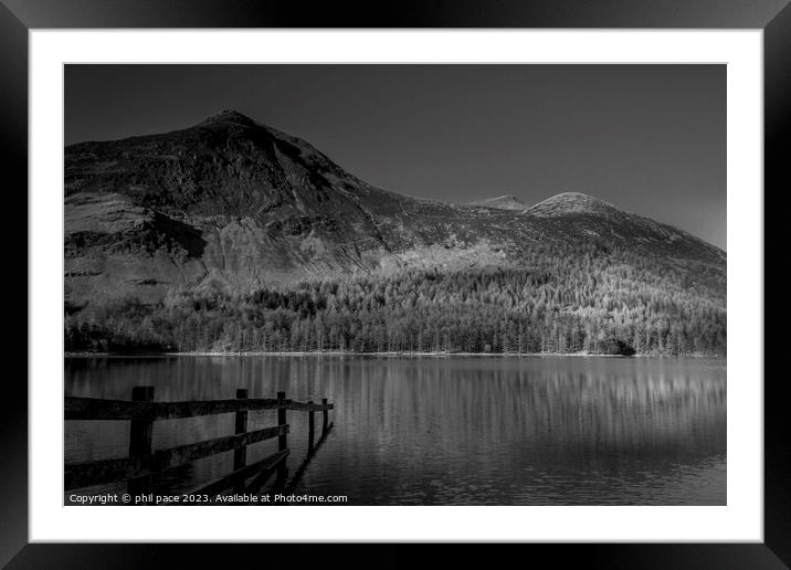 Buttermere in Monochrome  Framed Mounted Print by phil pace