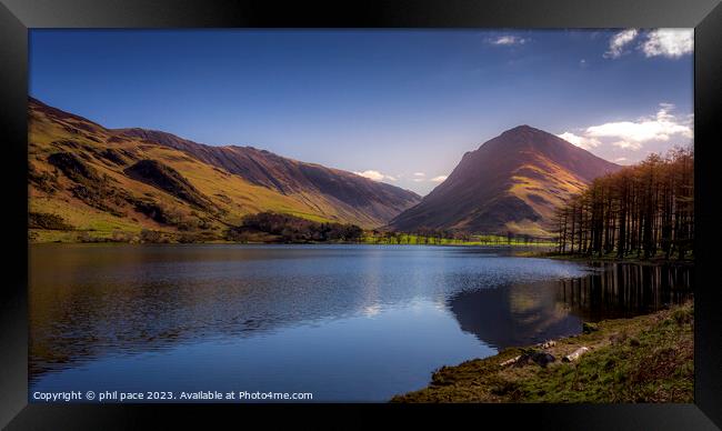 Buttermere in the Lake District Framed Print by phil pace