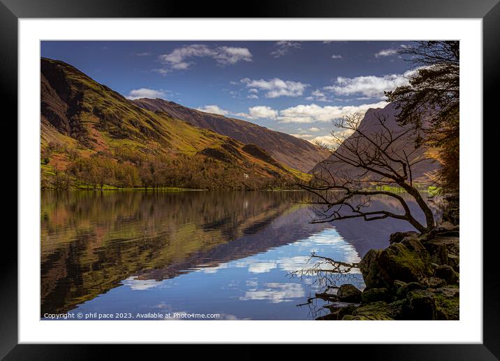Fleetwith Pike in the Lake District Framed Mounted Print by phil pace