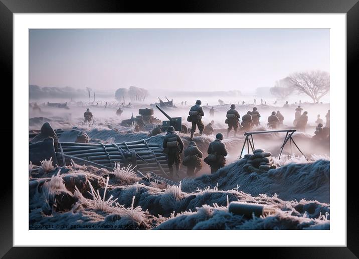 A Frosty Start 2 Framed Mounted Print by phil pace