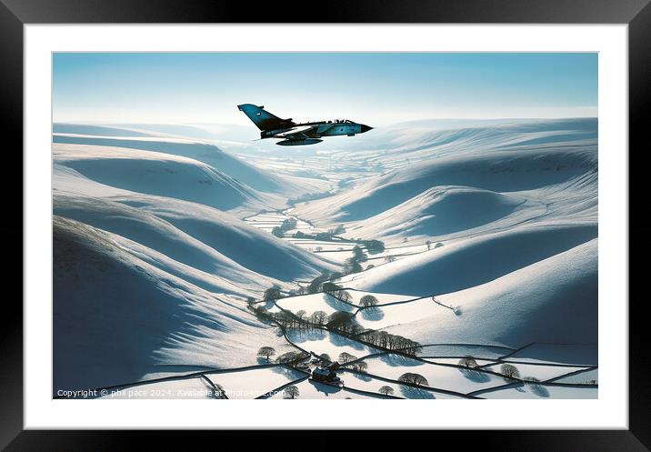 Winter's Flight Framed Mounted Print by phil pace
