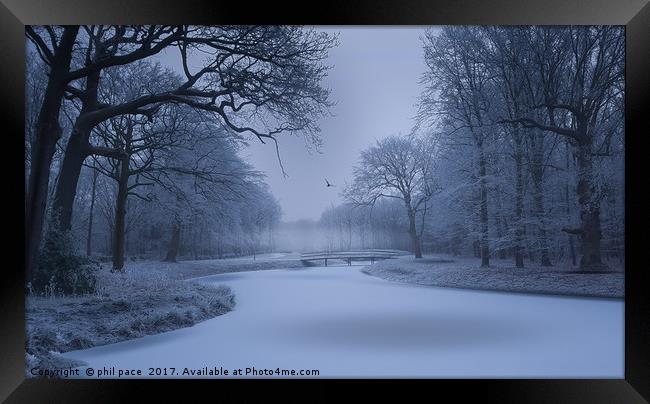 Frozen Framed Print by phil pace