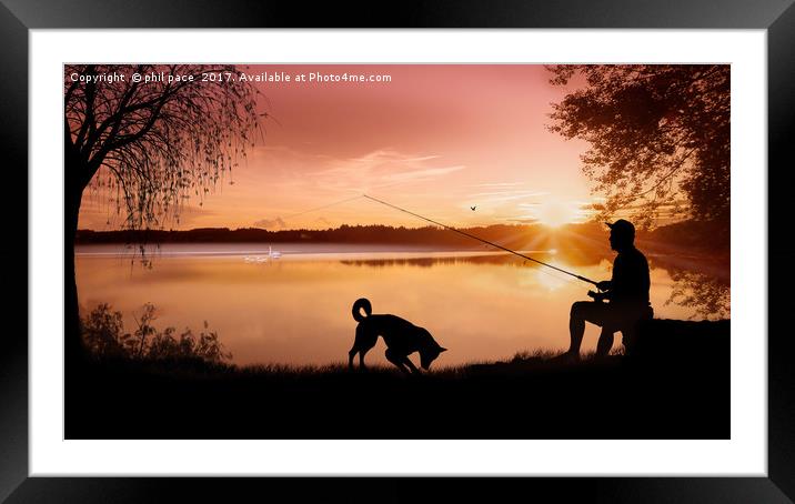 The wishful Angler Framed Mounted Print by phil pace