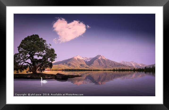 Love Cloud Framed Mounted Print by phil pace