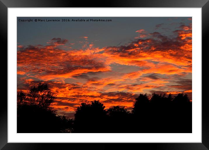 Sunset in Antrim Framed Mounted Print by Marc Lawrence